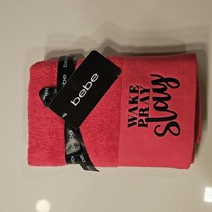2 bebe bathroom hand towels